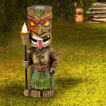 Solárne Záhradné Dekoračné Svetlo Primitívne Tribesman LED Vonkajšie Dekorácie Maya Totem Solárne Záhradné Solárne Svetlo LED Svetlo Vonkajšie