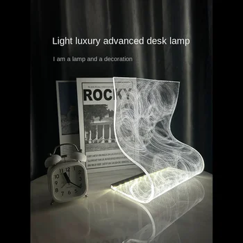 Spálňa nočný stolík lampa atmosféru, high-end zmysel, akryl streamer DIY, vlastnú tvorivosť, svetlo luxus, nočné lampy