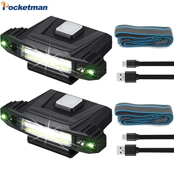 Supe Svetlé Mini LED Klip Spp Svetlo Svetlomet USB Nabíjateľné Svetlometu Nepremokavé Hlavy Predné Svetlo pre Kempovanie, Rybárske Beží