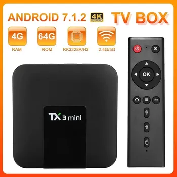 TX3Mini Smart TV Box Android RK3288A/H3 Amlogic S905W Quad Core 1G+8G 2G+16 G Allwinner H3 Smart Ip Tv Set-Top Box Tv Prijímač