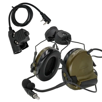 Taktické COMTAC Konzolová Verzia COMTAC III Taktické Headset Ochrana Sluchu Streľba Airsoftové Headset s Taktické U94 PTT