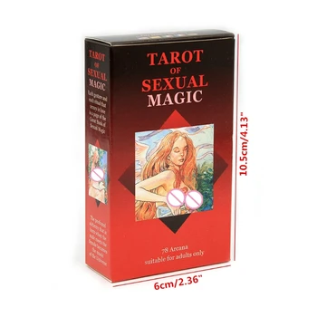 Tarot Sexuálnej Mágie anglické 78 Karty Paluby pre Doskové Hry Veštenie R66E