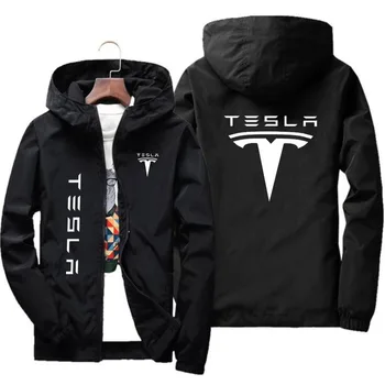 Tesla Auto Logo 2023 Lete Noví Ľudia, Camping Bunda Ležérne Módne Outdoor Ultra-Tenké Zips Športové Opaľovací Krém Pohodlné Oblečenie