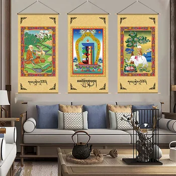 Tibetský Štýl Etnických Stene Visí Gobelín Prejdite Maľovanie Na Stenu Umenie Plagátu Pozadí Handričkou Obývacia Izba, Spálňa Decor Estetické