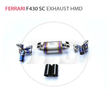 Titánové Zliatiny Výfukových Downpipe Upravené na Ferrari F430 SC Auto Náhradné Úprava Elektronický Ventil