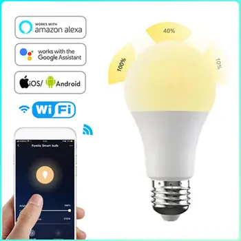 Tuya WiFi E27 B22 Smart Stmievateľné Žiarovka 110/220V 15W Smart LED Svetlo Smart Život Aplikácie Hlasové Ovládanie Podporu Alexa Domovská stránka Google Alice