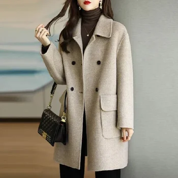 Tweed Kabát V Dlhodobom Odseku Sveter Žien 2022 Jeseň a v Zime Nový kórejský Verzia Voľné Temperament Sveter Oblečenie