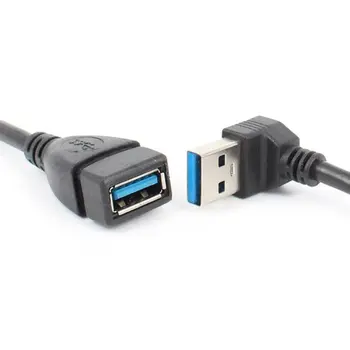 USB 3.0 Predlžovací Kábel Uhol 90 Stupňov Nahor, Nadol, Vľavo, Vpravo Mužov a Žien Super Speed 5Gbps Dátový USB Sync Nabíjanie Káble