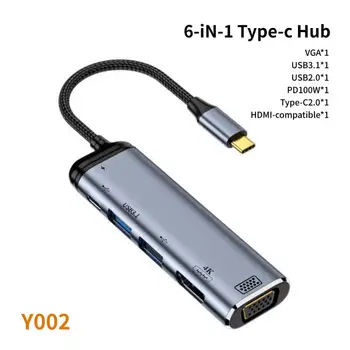 USB C HUB 4K 60Hz Typ C na kompatibilný s HDMI 2.0 PD 100W Adaptér Pre Macbook Air Pro iPad Pro M2 M1 PC Príslušenstvo USB 3.0 HUB