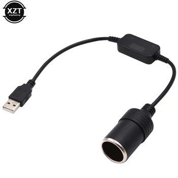 USB Kábel Káblového ovládača USB Port 5V na 12V Auto Zásuvky pre zapaĺovač Ženskej Energie Suppy Adaptér pre Xiao Power Bank DVR