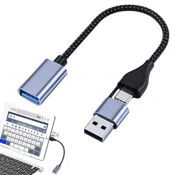 USB Kábel Nabíjačka Typ C 2 V-1, USB Typ C Samec Na USB 3.0 Female OTG Kábel Ultra-Vysoko-Rýchlostný Prenos Dát 5Gbps USB Adaptér