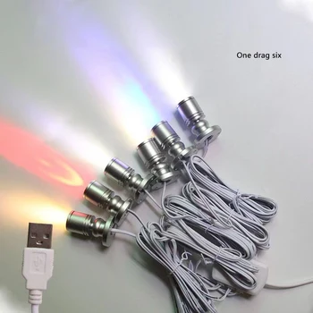 USB Mini Pozornosti 5V LED Šperky Výstava Kabinetu Atmosféru Svetlo Stropné bodové svetlo