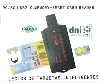 USB Čítačku Kariet pc/sc scr80 podpora SD(7 v 1) micro SD MS(3 v 1) M2 SIM iso7816 ic Smart Karty s SDK card reader
