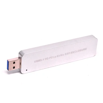 USB3.1 Typ-A do PCI-E NGFF Prenosný Box M kľúč NVME PCI Express M. 2 SSD HDD Kryt pre Samsung 960 970 PRO EVO