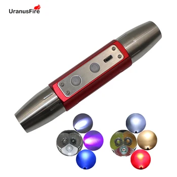UV Jade Baterka USB Nabíjateľné 365nm 395nm Ultrafialové Amber Expert LED Baterka Pochodeň Peniaze Detektor UV Svetlo Lampy