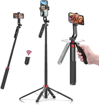 Ulanzi MA09 1.8 m Selfie Stick Statív pre Iphone 11 12 13 14 Pro Max Telefón s Diaľkovým ovládaním Quadrapod s Panoramatickým Loptu hlavou