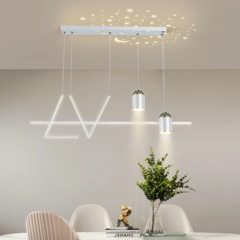 Umenie Led Luster Prívesok Lampy, Svetlá Izba Dekor Nordic domov jedálenský lesk závesné stropné svietidlá interiérové osvetlenie v obývacej izbe