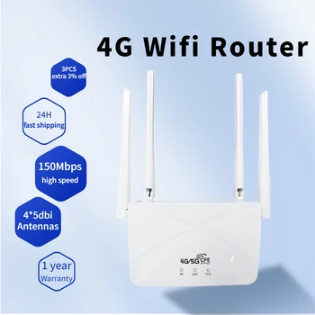 Univerzálny SIM Karty WiFi Router 4G LTE Router 300Mbps Domov Hotspot 4G WiFi Router RJ45 LAN, WAN, WiFi Modem 3G/4G Bezdrôtových CPE