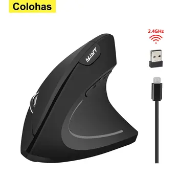 V pravej Ruke Vertikálne Wireless Mouse USB Počítača Myši, Ergonomický tvar, Plochu Kolmo Myš Optická Myš pre Notebook PC Počítačová Myš