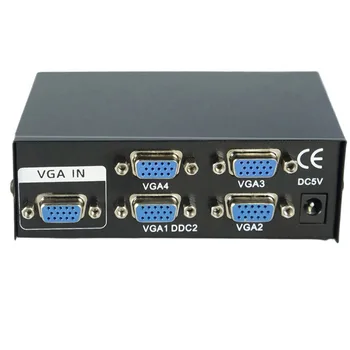 VGA Prepínač 4 Port VGA, SVGA Video Switcher 4*1 HD Signálu Zosilňovač, Booster Splitter celej Obrazovke 1: 4 pre monitor, projektor
