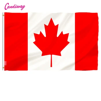 Veľkoobchodný predaj 3 ft x 5 ft Kanadskej Vlajky Polyester Kanada Javorový List Zástavy Vonkajšie Vnútorné vlajka