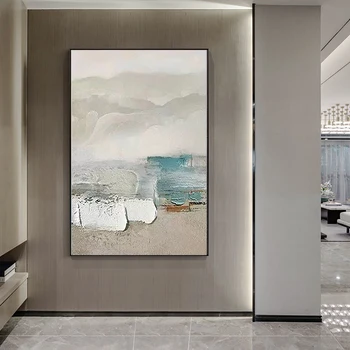 Veľké Hrubé Akryl na Plátne Maľovanie Domova Handamde Abstraktné 3D Kresby, Maľby Moderné Nástenné Art Hotel Pre Office Dekorácie