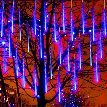 Vianočné LED meteorický dážď String Svetlá Garland Vlkovcový Dovolenku Pásy Svetla Vonku na Ulici Víla, Záhradné Dekorácie Navidad