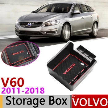 Volvo V60 2011~2018 Strednej lakťovej opierky Box Úložný Zakladanie Upratovanie, Auto Organizátor Príslušenstvo 2012 2013 2014 2015 2016 2017