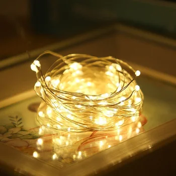 Vonkajšie Batérie Rozprávky na Čítanie pre Veniec, Vianočné 10M USB LED Záhrada Dekor String Lampa Medený Drôt Svetlo Svadobné Party Dekorácie