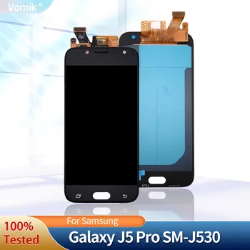 Vysoko Kvalitné Super AMOLED J530 Displej Pre Samsung Galaxy J5 Pro SM-J530 Obrazovke LCD Dotknite sa Digitalizátorom. Montáž Náhradných Dielov