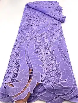 Vysoká Kvalita Najnovšie Afriky Výšivky Šifón Čipky s Mäkké Bavlnené Swiss Textílie Svadobné Party Šaty