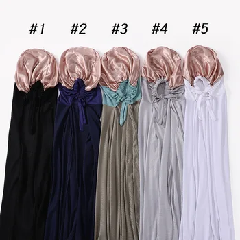 Vysoká Kvalita Okamžité Hidžáb Čiapky Jersey Hijabs pre Ženy Satin Undercap Moslimských Plisované Šatku Headwraps pre Ženy Turban Ramadánu