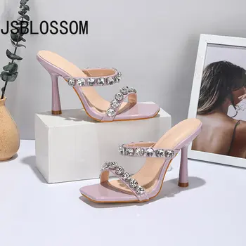 Vysoké podpätky dámske papuče, sandále štvorcové prst dámske papuče Zapatos Mujer202 zapatos zapatos de mujer