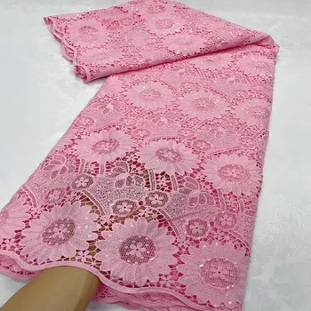 Vyšívané Guipure Čipky Cupion Textílie Najnovšie Príležitostné Šitie Kábel Handričkou Svadobné Nosenie-Vysoká Kvalita TS2062
