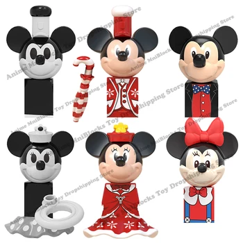 WM853 WM854 PG2200 PG2201 PG1969 PG1970 Disney Mickey mouse, Minnie Buliding Bloky mini tehly akčná hračka údaje deti darčeky
