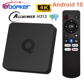 Woopker Q1 TV Box Allwinner H313 Android 10 2 GB, 16 GB Dual Wifi, BT 4K Media Player Set-Top-Box