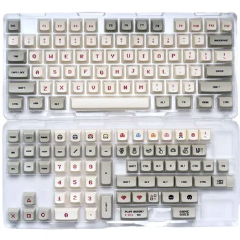 XDA klávesa Caps 143 Kľúče PBT sublimačná pre 75 84 87 98 104 108 Mechanické Klávesnice Osobné Klávesnicou Príslušenstvo