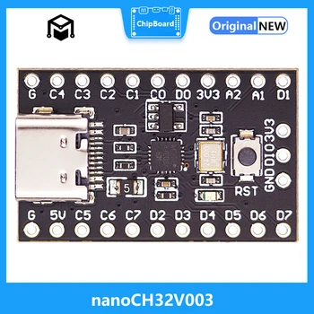 nanoCH32V003 Vývoj Doska MS RISC-V TYP-C, USB Rozhranie Tlačidlo Reset LED 1-Wire Sériové Debug Rozhranie Open Source