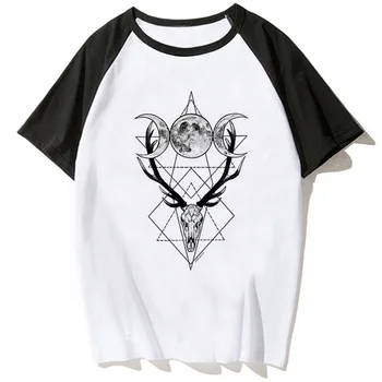 Čarodejnice Triple Mesiac Gotický Slnko t-shirts mužov dizajnér tričko muž zábavné y2k harajuku oblečenie