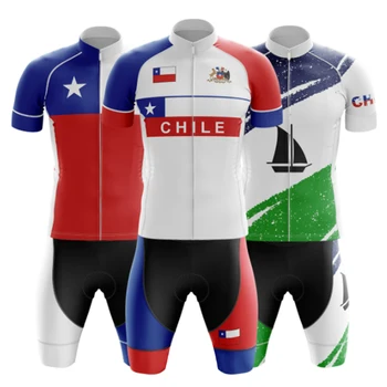Čile Cyklistika Dres Sady pánske Cyklistické Oblečenie Letné Krátky Rukáv MTB Bike Vyhovovali Požičovňa Bicyklov Oblečenie Ropa Ciclismo Hombre