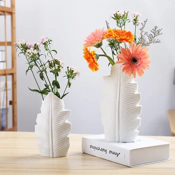 Škandinávsky Jednoduchý Štýl, Keramické Vázy, Dekorácie Čisto Biely Pigment Spálené Suchý Kvet Kvet Usporiadanie Domácnosti Dekorácie