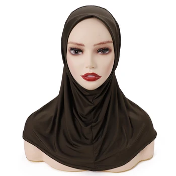 Športový Dizajn Okamžité Hidžáb Úplné Pokrytie Pripravené Na Nosenie Moslimských Farbou Módne Ženy Hlavu Šatku Hijabs